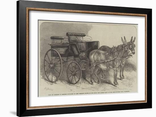 Pair of Donkeys in Harness Exhibited by Miss Burdett Coutts at the Mule and Donkey Show in the Agri-Harden Sidney Melville-Framed Giclee Print