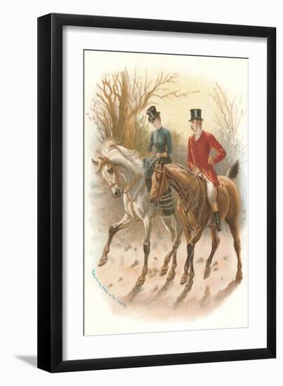 Pair of English Riders-null-Framed Art Print