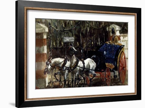 Pair of Horses in Front of Gate, 1881-Henri de Toulouse-Lautrec-Framed Giclee Print