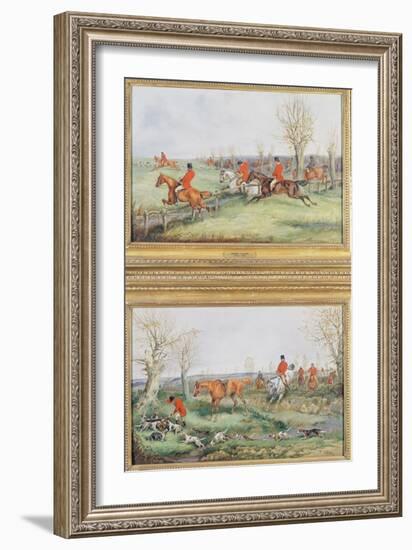 Pair of Hunting Scenes, 19Th Century-Henry Thomas Alken-Framed Giclee Print