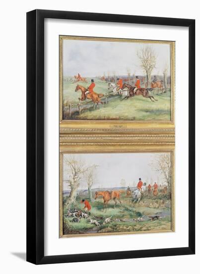 Pair of Hunting Scenes, 19Th Century-Henry Thomas Alken-Framed Giclee Print