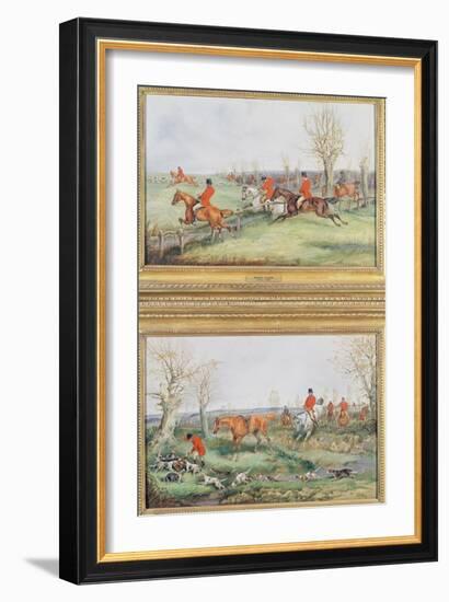 Pair of Hunting Scenes, 19Th Century-Henry Thomas Alken-Framed Giclee Print