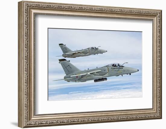 Pair of Italian Air Force Amx-Acol Flying over Italy-Stocktrek Images-Framed Photographic Print