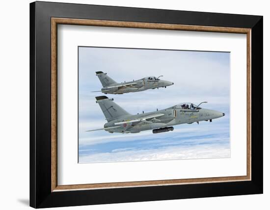 Pair of Italian Air Force Amx-Acol Flying over Italy-Stocktrek Images-Framed Photographic Print