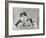 Pair of Japanese Chins Owned by Hudson One Sitting and One Lying Down-Thomas Fall-Framed Photographic Print