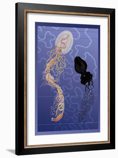 Pair of Jellyfish-Ernst Haeckel-Framed Art Print