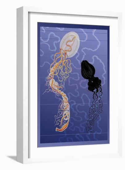 Pair of Jellyfish-Ernst Haeckel-Framed Art Print