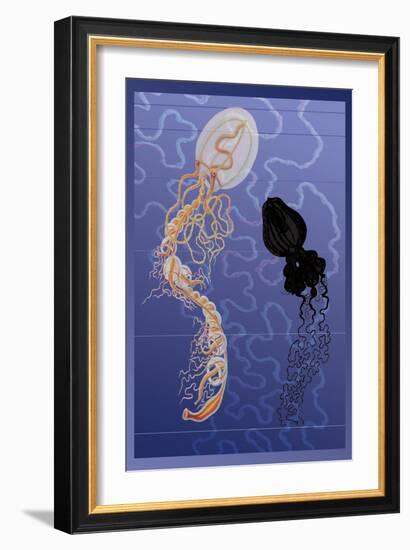 Pair of Jellyfish-Ernst Haeckel-Framed Art Print