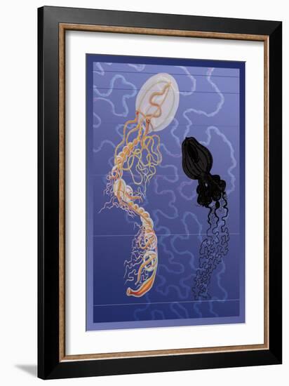 Pair of Jellyfish-Ernst Haeckel-Framed Art Print