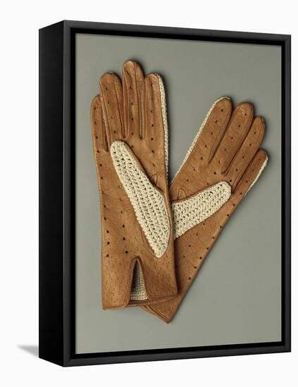 Pair of Leather and Lace Gloves-null-Framed Premier Image Canvas