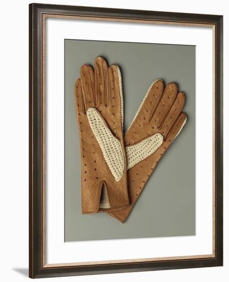 Pair of Leather and Lace Gloves-null-Framed Giclee Print