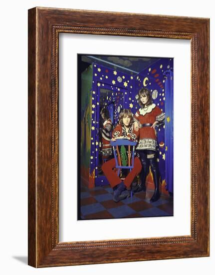 Pair of Long Haired Londoners in a Psychedelic Corner of the Beatles' Apple Boutique-Bill Ray-Framed Photographic Print