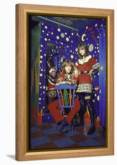 Pair of Long Haired Londoners in a Psychedelic Corner of the Beatles' Apple Boutique-Bill Ray-Framed Premier Image Canvas