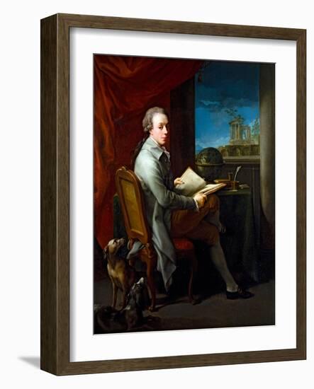 Pair of Portraits, Gentleman (On Canvas)-Pompeo Girolamo Batoni-Framed Giclee Print