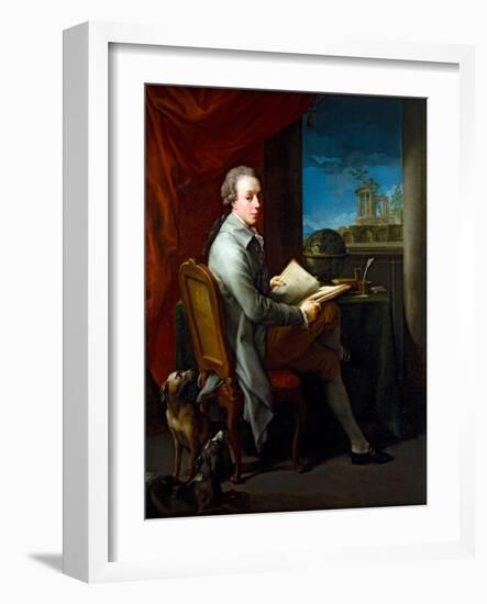 Pair of Portraits, Gentleman (On Canvas)-Pompeo Girolamo Batoni-Framed Giclee Print