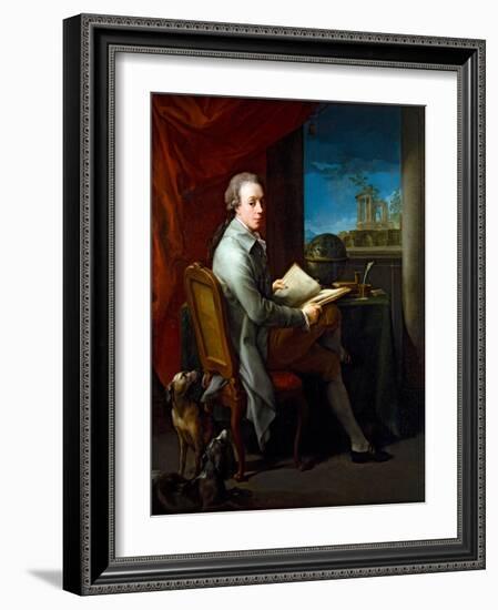 Pair of Portraits, Gentleman (On Canvas)-Pompeo Girolamo Batoni-Framed Giclee Print