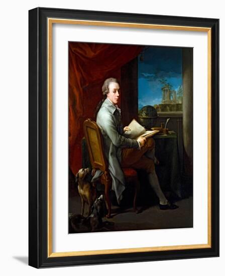 Pair of Portraits, Gentleman (On Canvas)-Pompeo Girolamo Batoni-Framed Giclee Print