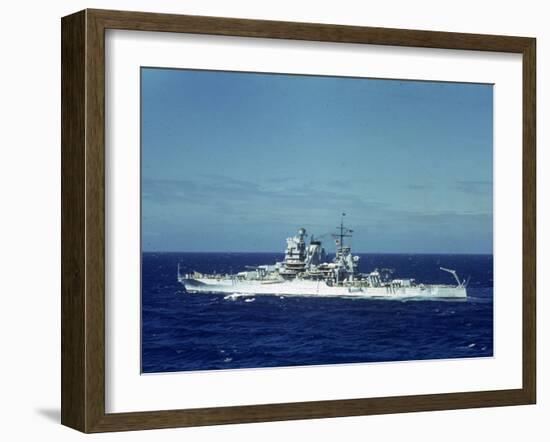 Pair of Warships under Way During Us Navy Manuevers Off Hawaii-Carl Mydans-Framed Photographic Print