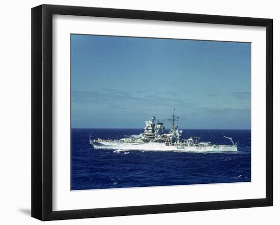 Pair of Warships under Way During Us Navy Manuevers Off Hawaii-Carl Mydans-Framed Photographic Print