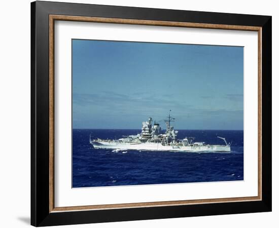 Pair of Warships under Way During Us Navy Manuevers Off Hawaii-Carl Mydans-Framed Photographic Print