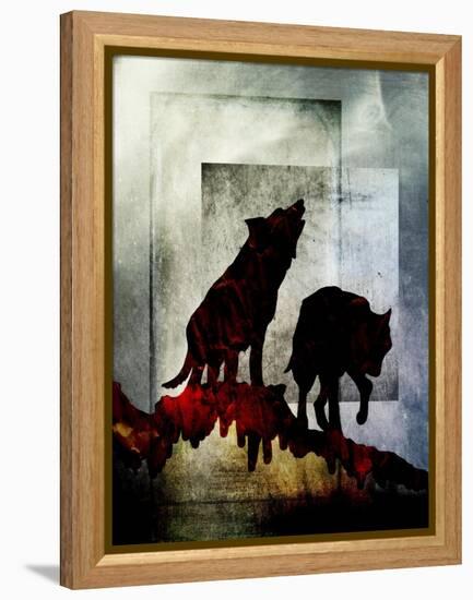 Pair of Wolves-LightBoxJournal-Framed Premier Image Canvas