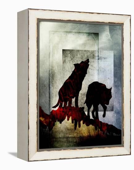 Pair of Wolves-LightBoxJournal-Framed Premier Image Canvas