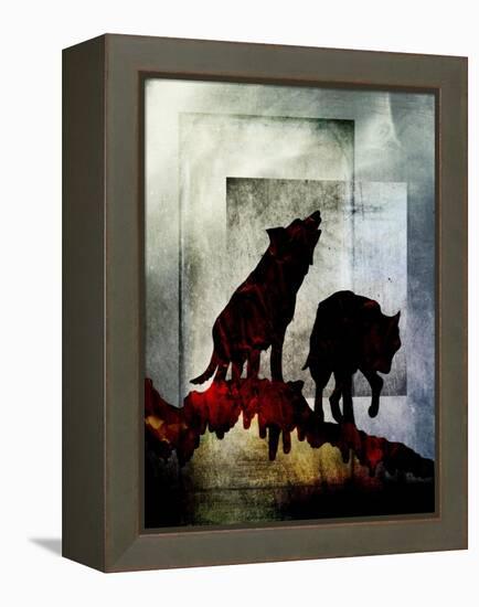 Pair of Wolves-LightBoxJournal-Framed Premier Image Canvas