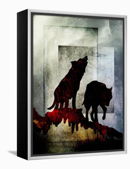 Pair of Wolves-LightBoxJournal-Framed Premier Image Canvas