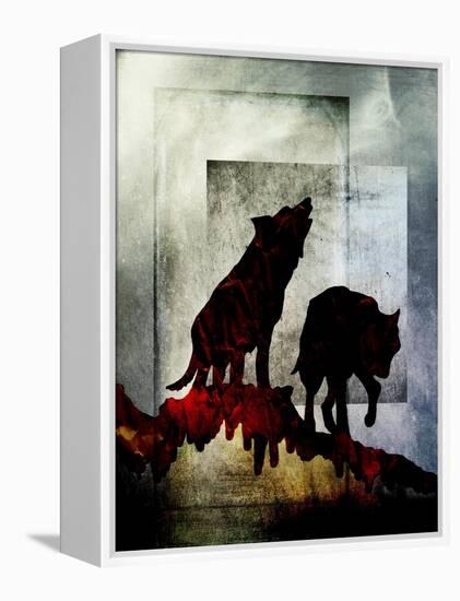 Pair of Wolves-LightBoxJournal-Framed Premier Image Canvas