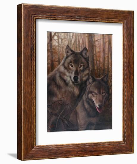 Pair of Wolves-Unknown Chiu-Framed Art Print