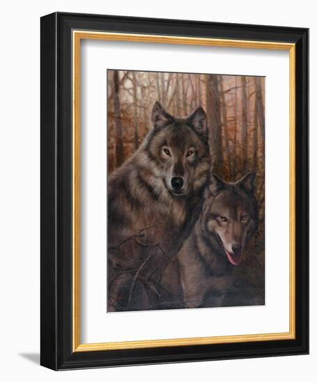 Pair of Wolves-Unknown Chiu-Framed Art Print