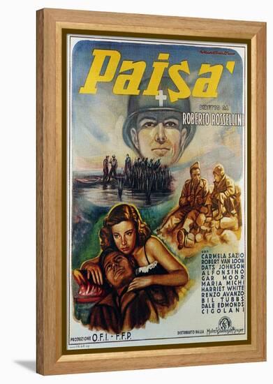 Paisan, Maria Michi, Robert Van Loon, Dots Johnson, 1946-null-Framed Stretched Canvas