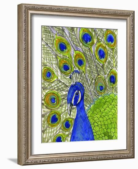 Paisley B Peacock-Blenda Tyvoll-Framed Giclee Print