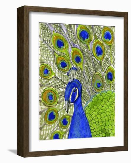 Paisley B Peacock-Blenda Tyvoll-Framed Giclee Print