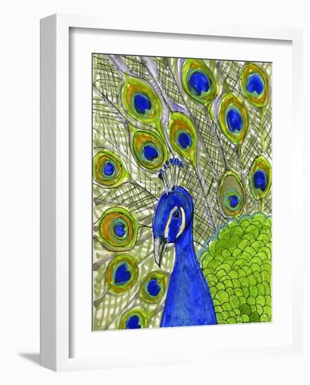 Paisley B Peacock-Blenda Tyvoll-Framed Giclee Print