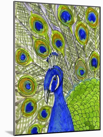 Paisley B Peacock-Blenda Tyvoll-Mounted Giclee Print