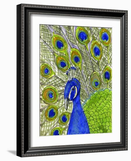 Paisley B Peacock-Blenda Tyvoll-Framed Giclee Print