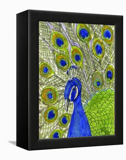Paisley B Peacock-Blenda Tyvoll-Framed Premier Image Canvas