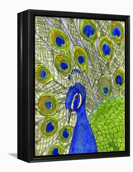 Paisley B Peacock-Blenda Tyvoll-Framed Premier Image Canvas