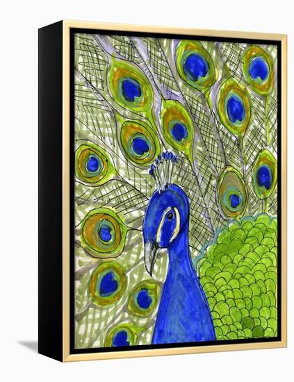 Paisley B Peacock-Blenda Tyvoll-Framed Premier Image Canvas