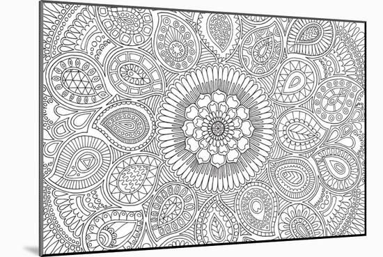 Paisley Mandala-Hello Angel-Mounted Giclee Print