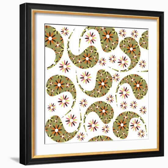 Paisley Pattern on White-Luizavictorya72-Framed Art Print