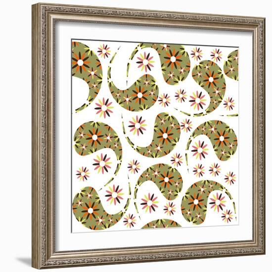 Paisley Pattern on White-Luizavictorya72-Framed Premium Giclee Print