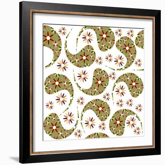 Paisley Pattern on White-Luizavictorya72-Framed Premium Giclee Print