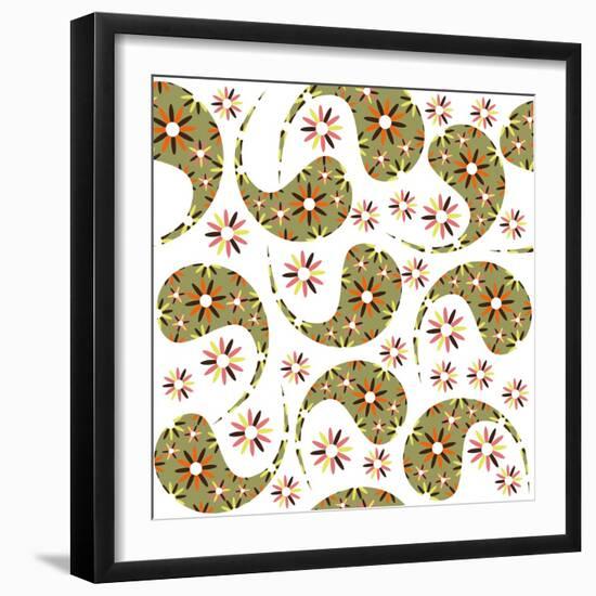 Paisley Pattern on White-Luizavictorya72-Framed Premium Giclee Print