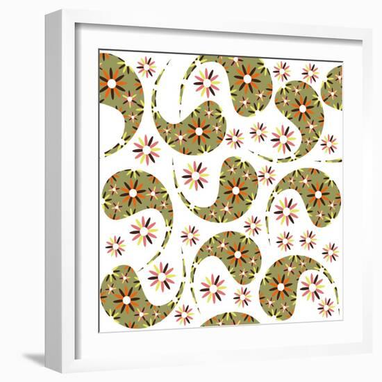 Paisley Pattern on White-Luizavictorya72-Framed Premium Giclee Print