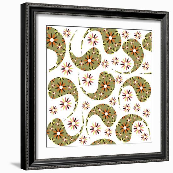 Paisley Pattern on White-Luizavictorya72-Framed Premium Giclee Print