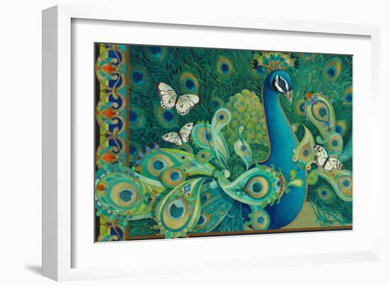 Paisley Peacock-David Galchutt-Framed Premium Giclee Print