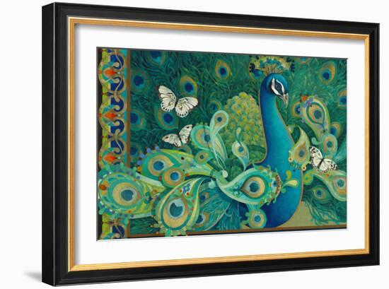 Paisley Peacock-David Galchutt-Framed Premium Giclee Print