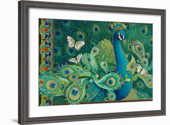 Paisley Peacock-David Galchutt-Framed Giclee Print